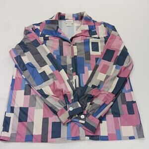 Blair Boutique Women's Multicolor Button Button Up Long Sleeve Blouse Size M